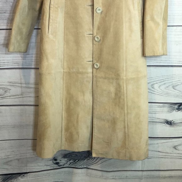 Aldo Genuine leather Suede Beige trench coat - Picture 5 of 17